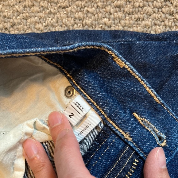 Straight high rise dark wash  Denim Jeans LOFT - Picture 4 of 5